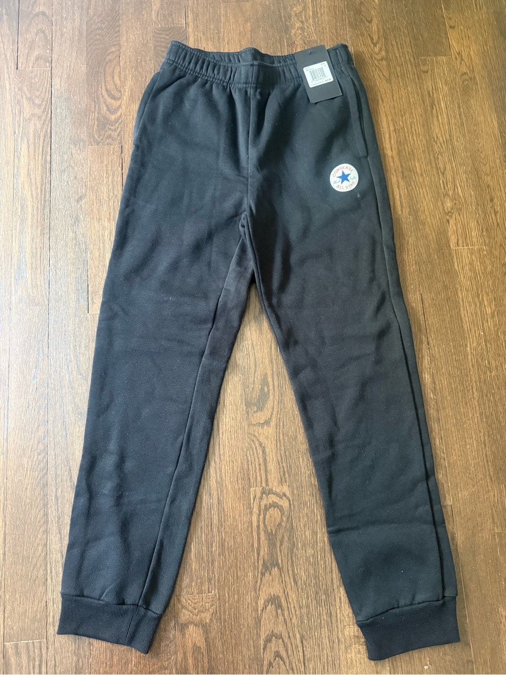 Converse Kids Black Jogger Pants with Logo Patch